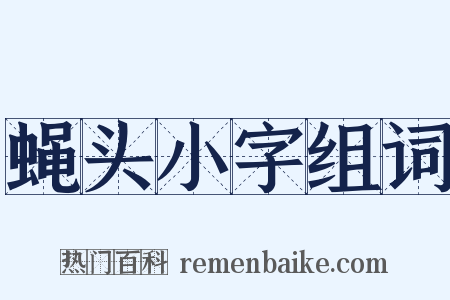蝇头小字组词是什么意思的图片